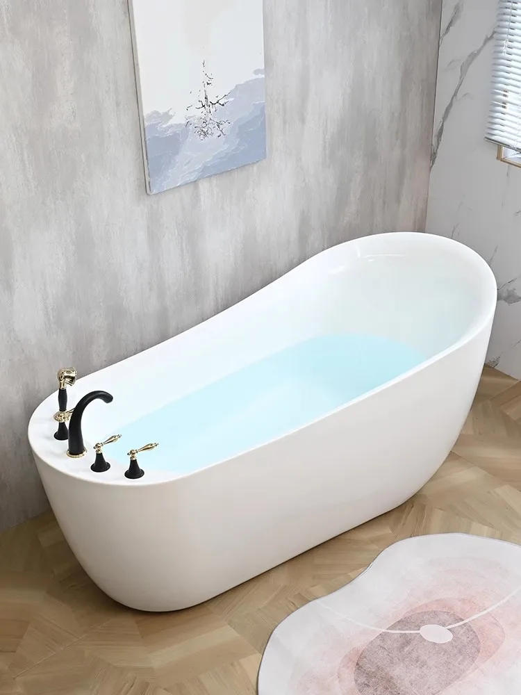 ByseaOvalWhiteAcrylicBathroombathtub14001500160017001800mmEuropeanstyleheat