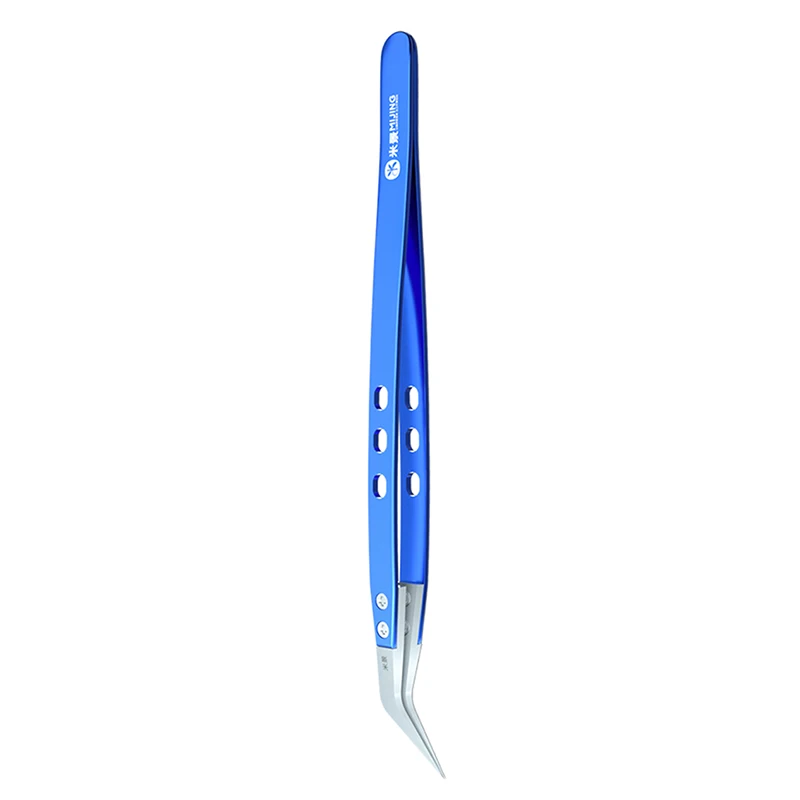 MiJing Anti-static Ceramic Stainless Steel Tweezers Maintenance Industrial Precision Curved Straight Tweezers Repair Tools precision tweezers esd anti static tweezers ceramic tweezers
