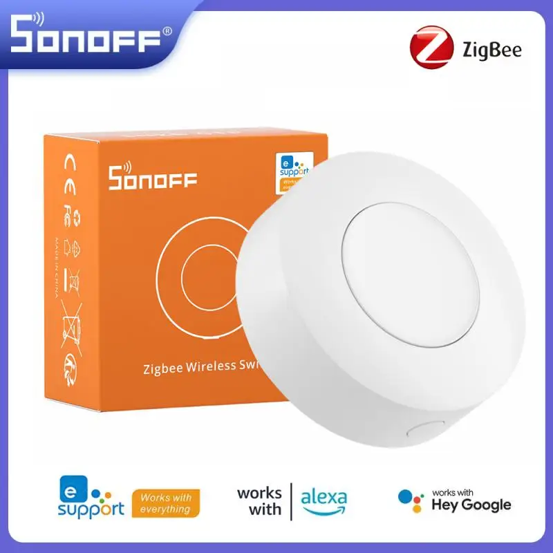 

SONOFF SNZB-01P Zigbee Wireless Switch Custom Button Smart Scene Via EWeLink Two-Way Control With ZB Bridge Pro Wall Switch