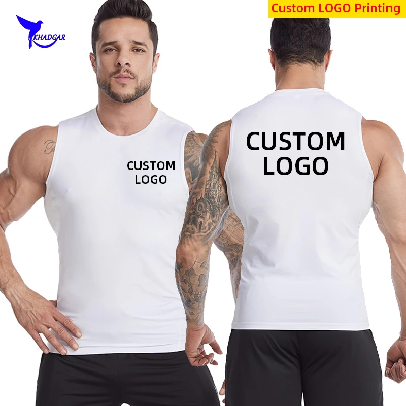 

Майка мужская компрессионная быстросохнущая без рукавов для фитнеса и бега