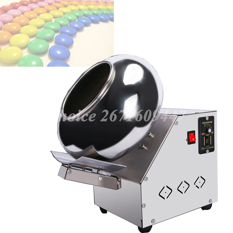 

Commercial 2-5kg/H Stainless Steel Chocolate Rounder Coater Sugar Peanut Coating Maker Roasted Nuts Coating Processing Machine