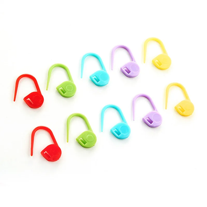 Confezione da 100 pennarelli per punti, confezione in materiale plastico colorato, marcatori per chiusura all'uncinetto, per il conteggio delle marcature