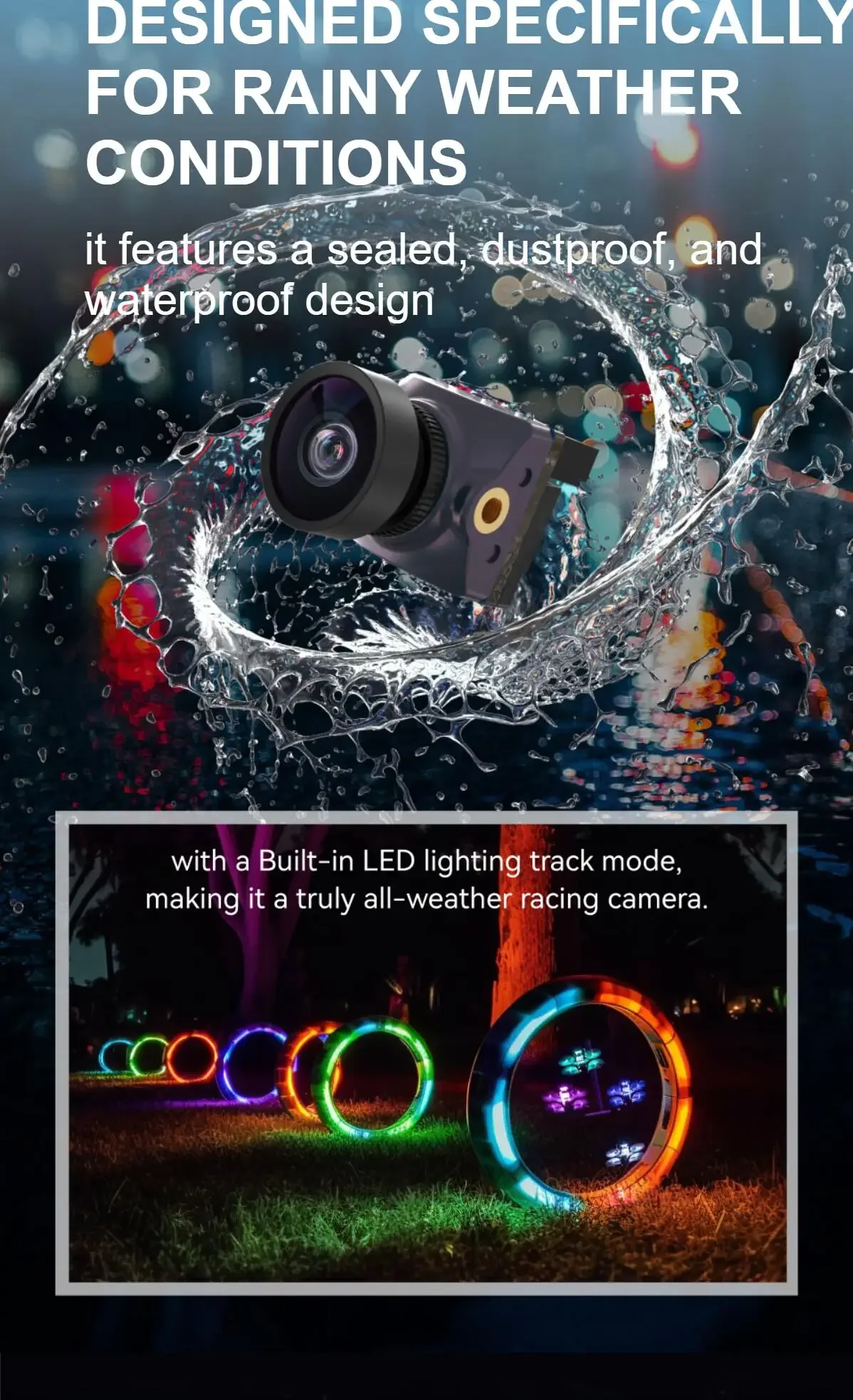 RunCam Racer Nano 4 FPV Camera, Ultra Compact and Lightweight Design, Wide Volta
