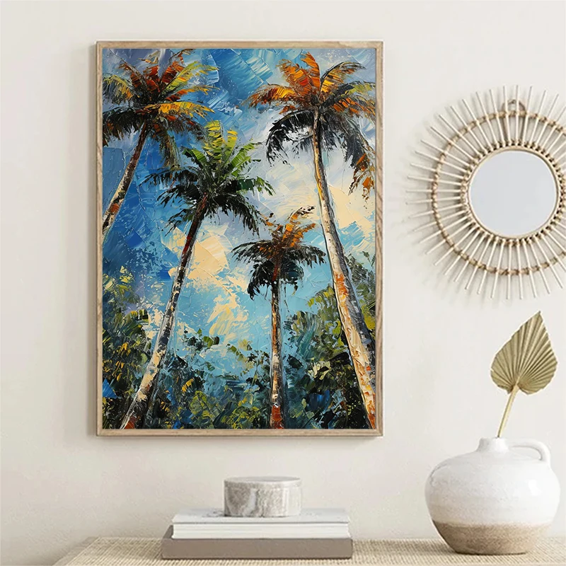 Oil Painting Poster Landscape surfing Beautiful Piano Canvas printing wall art decoration hanging paintings Home room decoration