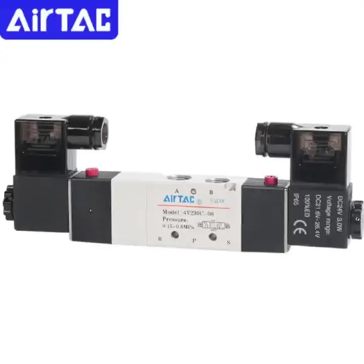 AIRTAC Электромагнитный клапан 5-портовый 3-позиционный