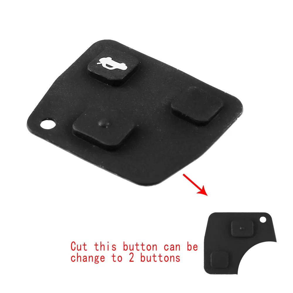 Button Pad For TOYOTA Avensis Corolla For Lexus Rav4 Car Key Cover 2/3 Buttons
