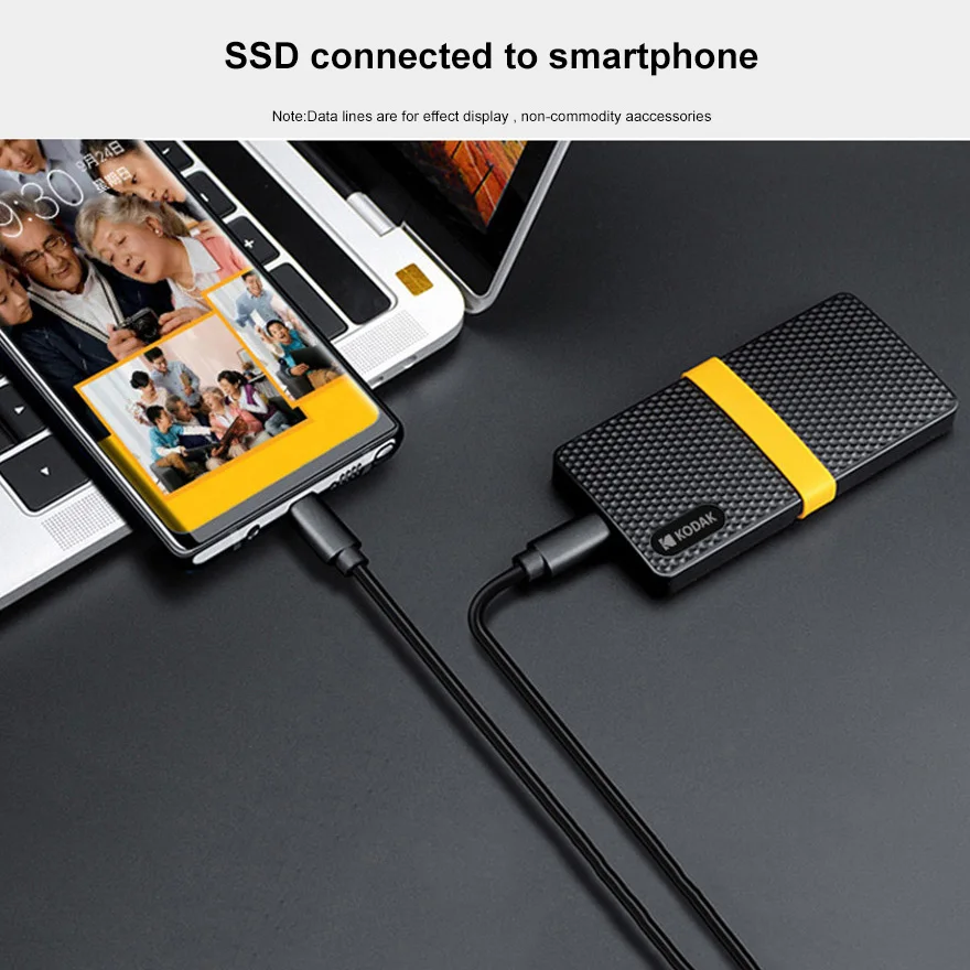 KODAK Externo SSD X200 Disco Duro USB3.1 GEN2 External Hard