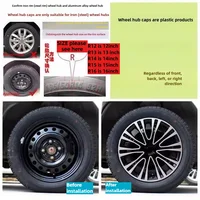 R14 Universal Hub Caps Suitable for 14-inch 15-inch Wheels Wheel Decorative Covers 14in Tire Covers 15in Rim Covers Wheels Tires 3
