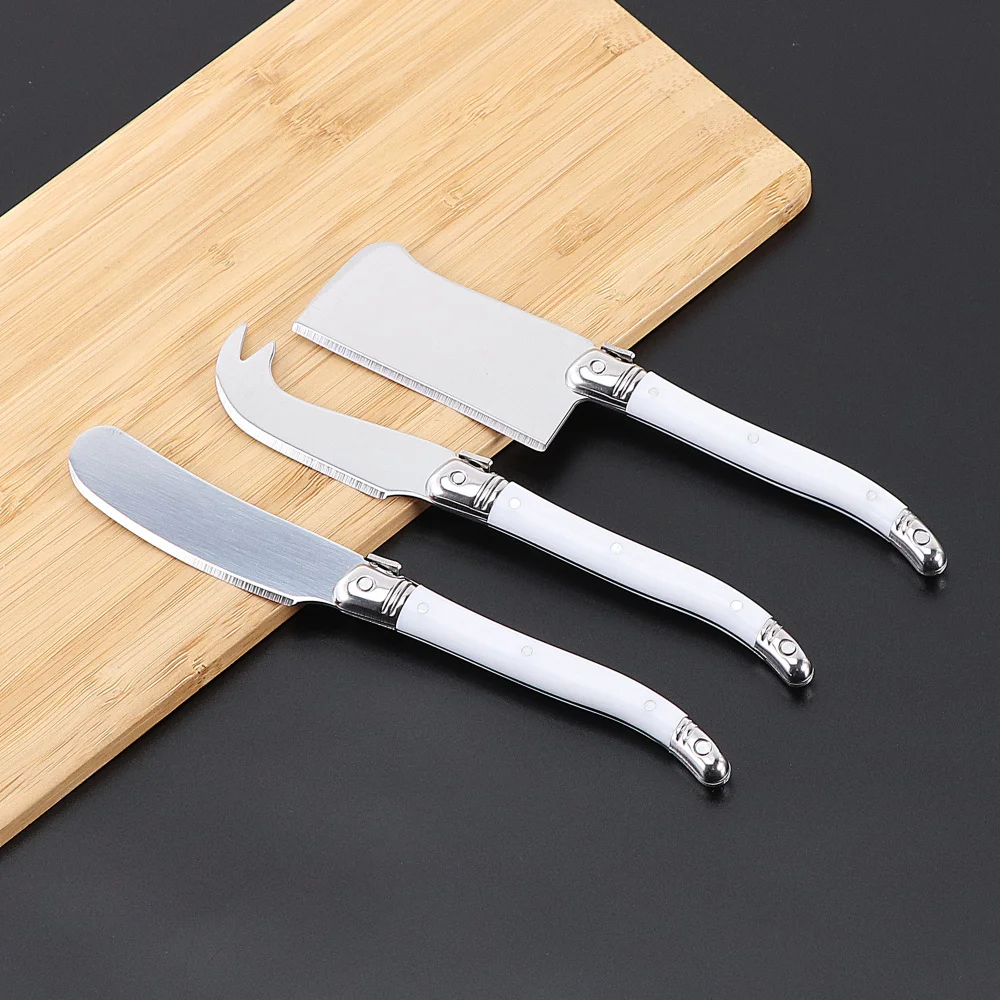 Bamboo Cheese Cutting Board Stainless Steel Cleaver Chef Set