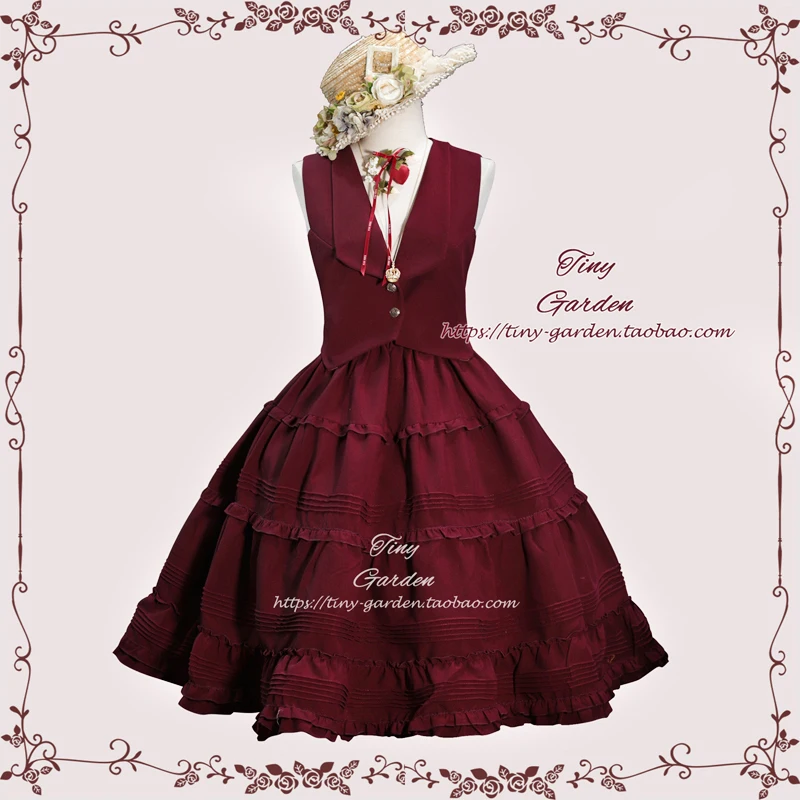 Lolita Elegant Vintage SK and Waistcoat by Tiny Garden