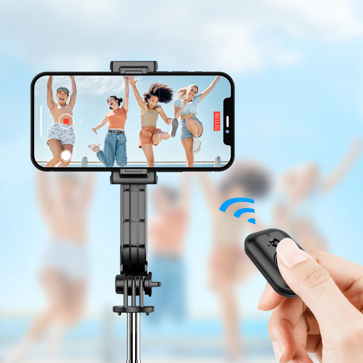 Selfieshow C01 Detachable Phone Clip BluetoothRemote Control Selfie Stick Tripod selfie stick tripod selfie stick sports camera selfie stick cell phone selfie stick smartphone selfie stick phone selfie tripod Portable Tripie Stabilizer Stand for Cell Phone