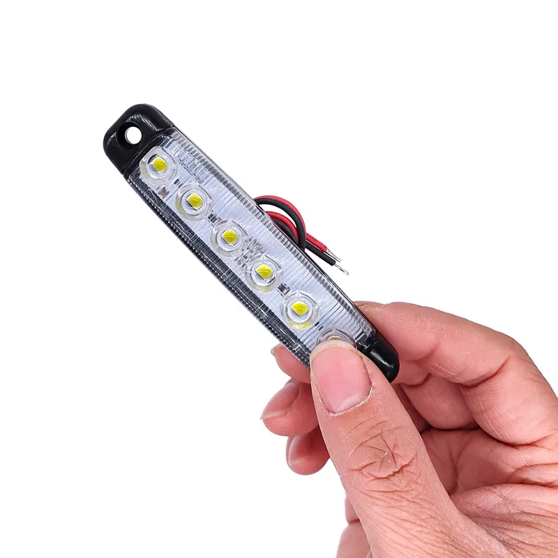 Indicatori Direzione LED Per Camion 10-30V - Luci Laterali Rettangolari Gialle Con Cavo 25cm