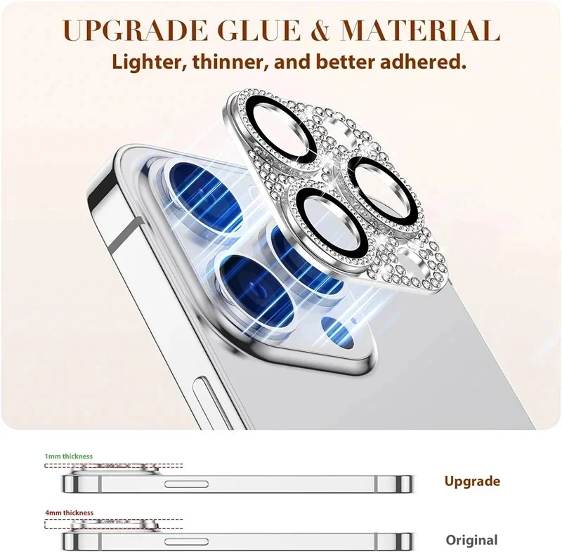 Elegant Rhinestone Diamond Glitter Camera Lens Protector
