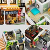 3911PCS Japanese Apartment Modular Building Blocks,with 5 Figures,Street View Model Bricks LED Light Toys Idea Gifts Home Decor