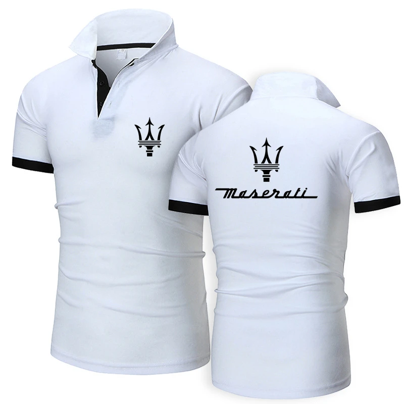 2022 New Brand Maserati Logo Print Custom Made Men Short Sleeve T Shirt  Polo Shirt Leisure Fashion Man British Style Streetwear - T-shirts -  AliExpress