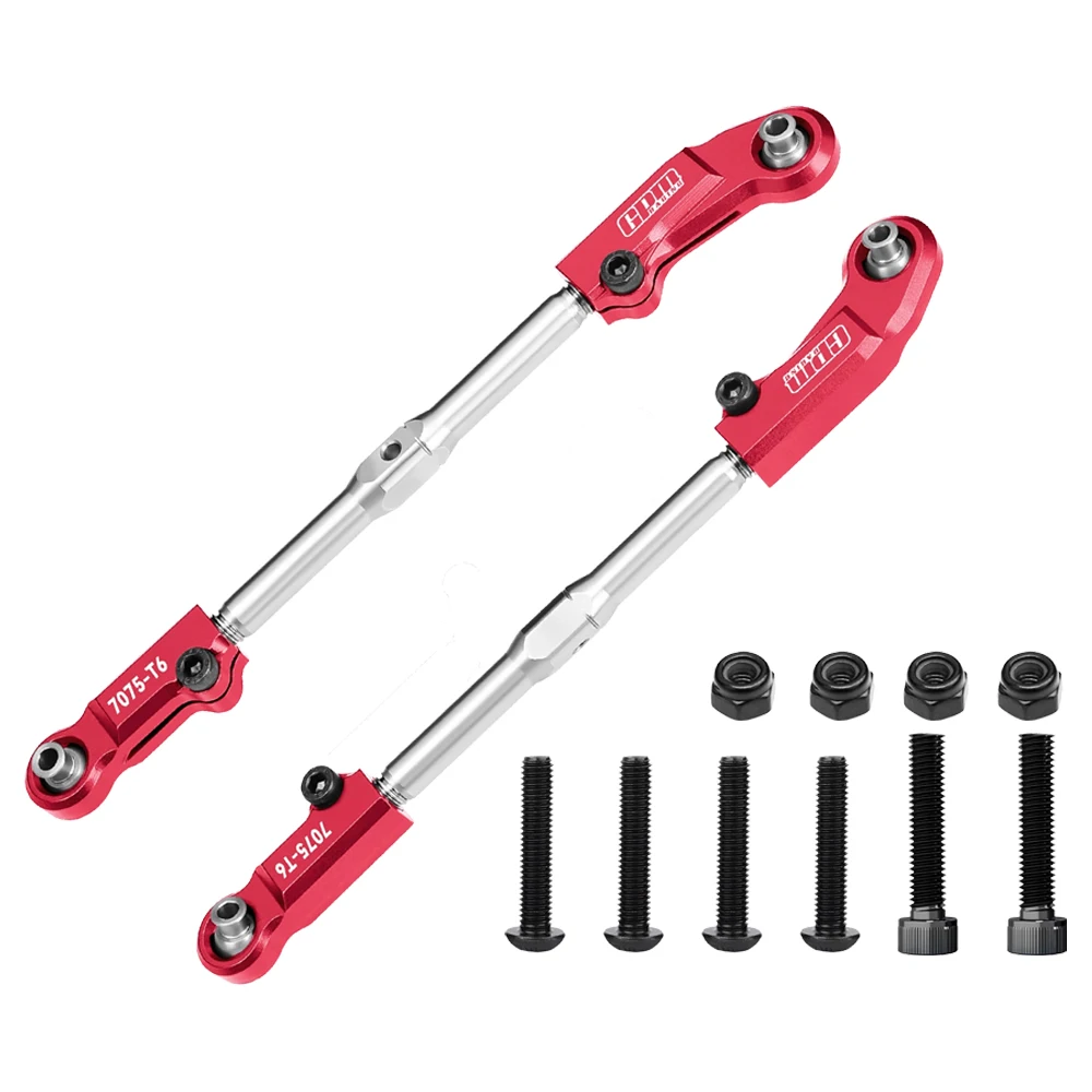 Vue détaillée des rotules et du filetage des biellettes de direction en aluminium 7075-T6 pour ARRMA 1/8 Talion Kraton 6S, pièces de rechange RC