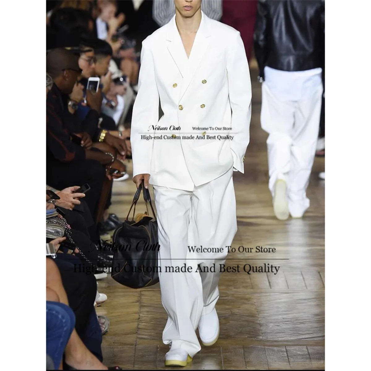 

Модные белые мужские костюмы из двух предметов с отложным воротником и английским лацканом