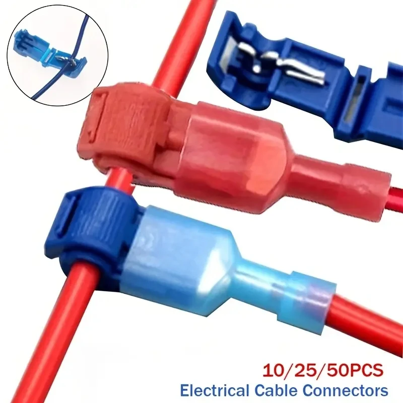 50pcs Quick Electrical Cable Connectors Lock Wire Terminals