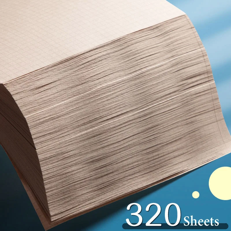 A4 Big Draft Paper for Students\' Mathematical 640Pages Blank Grid Rendering Check Paper Painting Book Dot Matrix Notebook Art