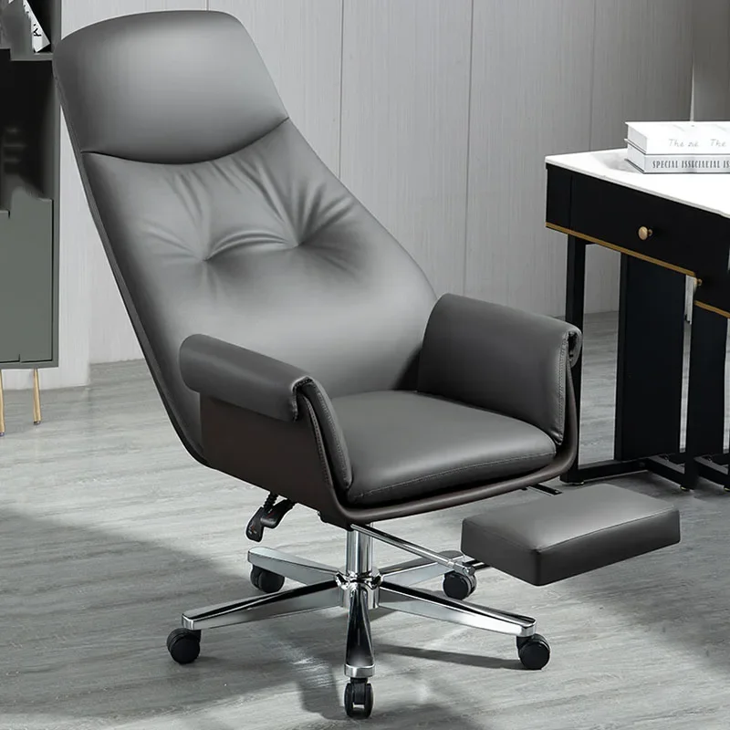 Modern Recliner Office Chair Ergonomic Mobile Swivel Desk Study Reading Rolling Office Chair Leather Silla Gaming Furnitures