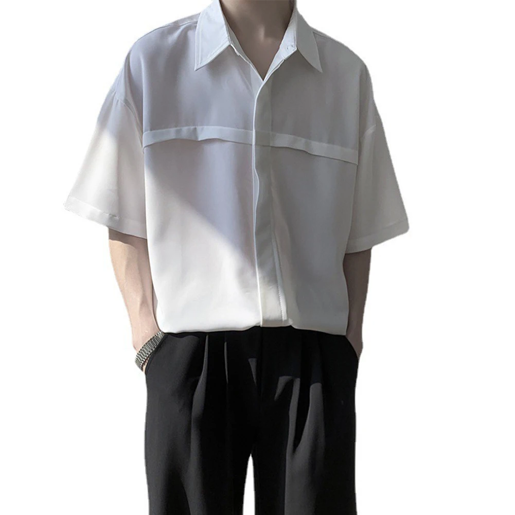 

Кардиган из ледяного шелка, мужская рубашка, повседневная Праздничная рубашка на пуговицах, Повседневная рубашка для отпуска