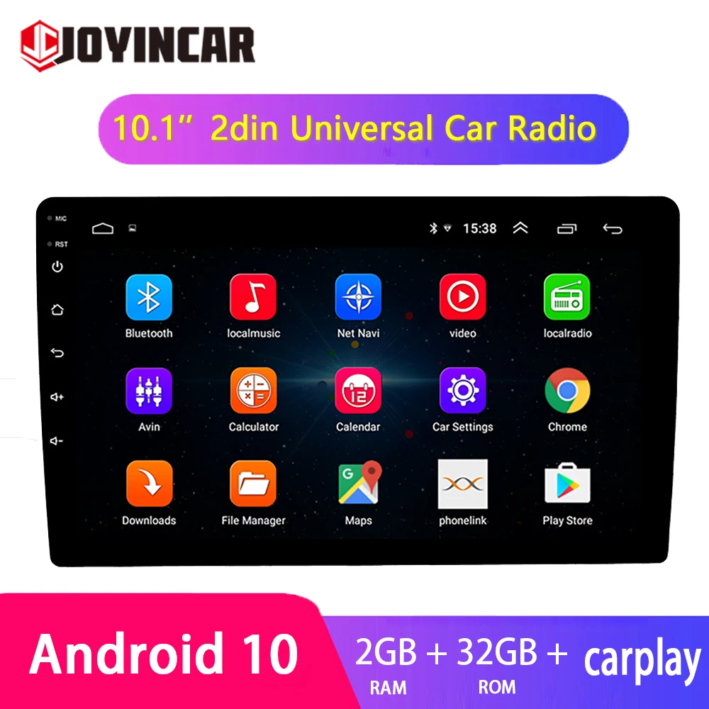 

Universal 2 Din Android 10 Car Radio auto Car Stereo Receiver 10.1 Inch HD Touch Screen Bluetooth Carplay Car Multimedia Player