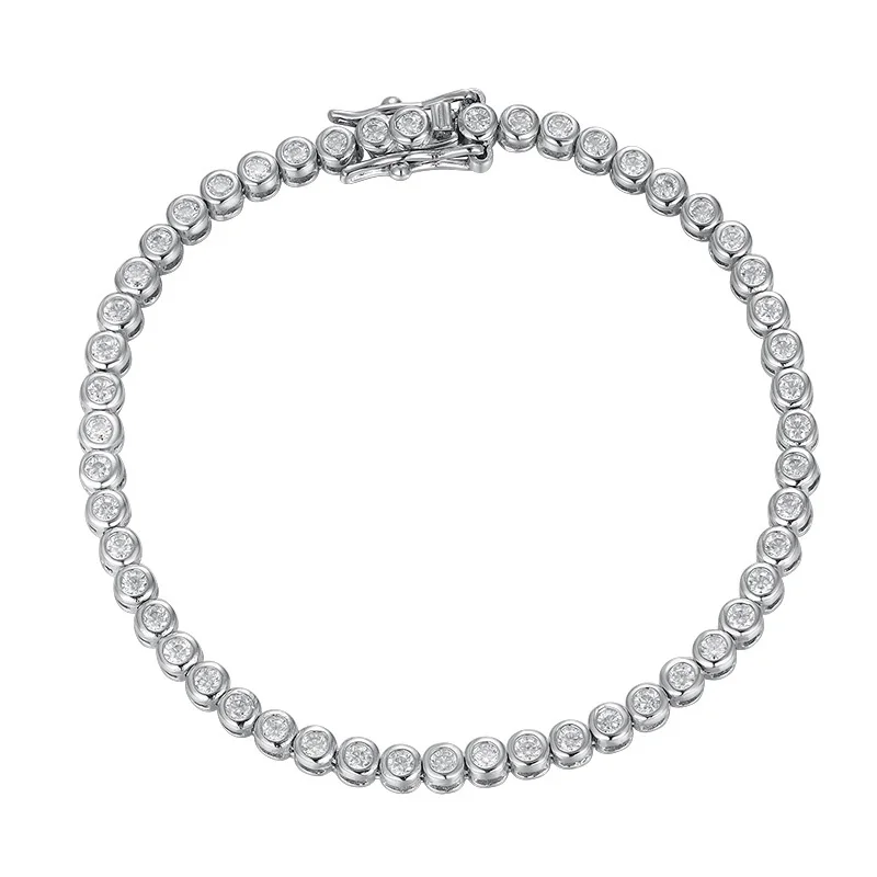 NeeTim Moissanite Tennis Bracelet 2mm White Gold Plated 925 Sterling Silver D VVS1 Lab Diamond with GRA Fine Bracelets For Women NeeTim Moissanite Tennis Bracelet 2mm White Gold Plated 925 Sterling Silver D VVS1 Lab Diamond with GRA Fine Bracelets For Women