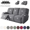 1/2//3 Seater Recliner Sofa Cover Jacquard Solid Color Stretch Couch Coushion Lazy Boy Relax Sofa Slipcover for Living Room Home 1