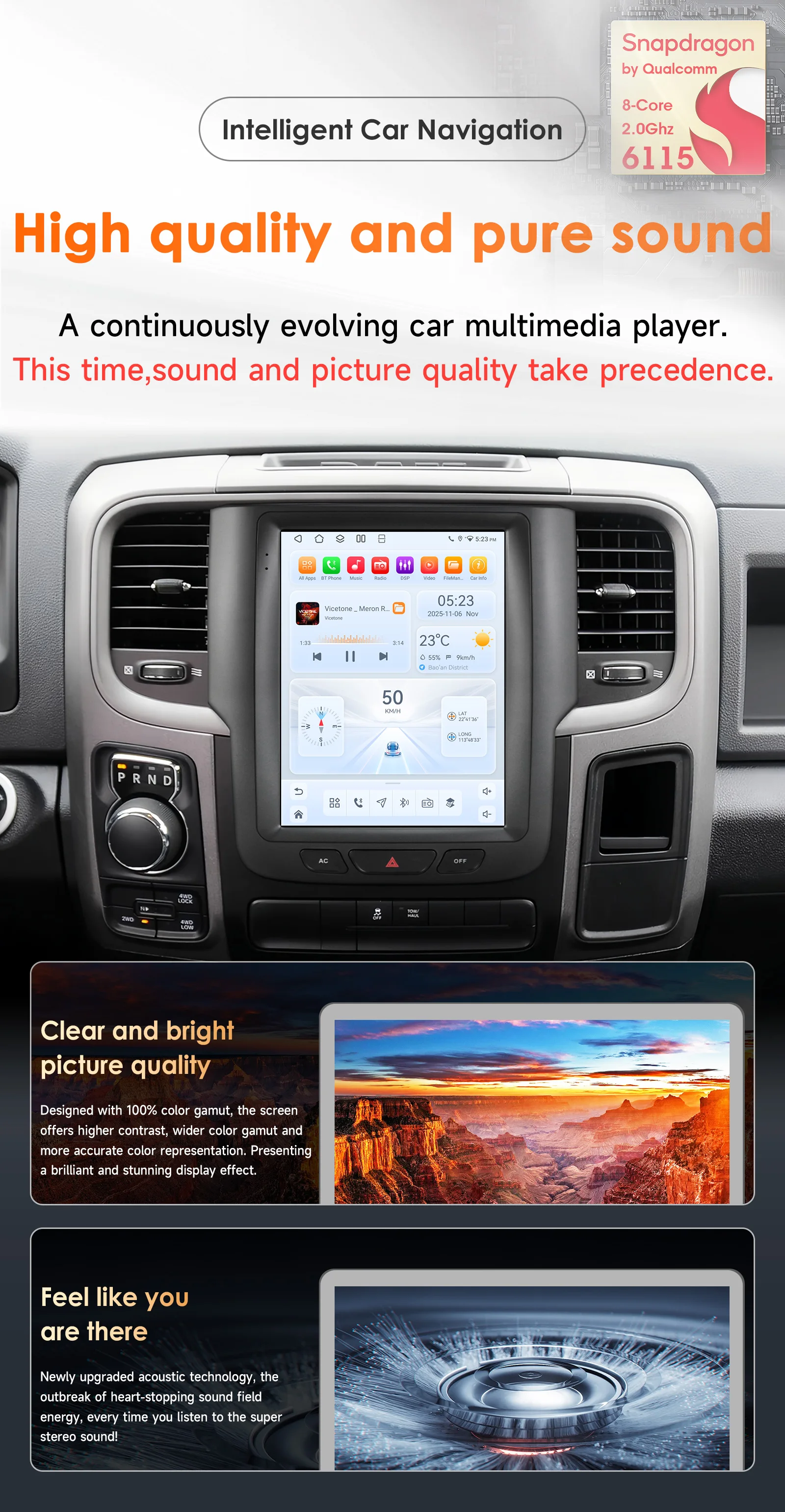 9,7-Zoll-Carplay-Android-Auto-Autoradio für Dodge Ram 1500 2500 3500 2013-2018 Multimedia-Videoplayer GPS 360-Kamera Bildschirm RDS SWC – Detail 3