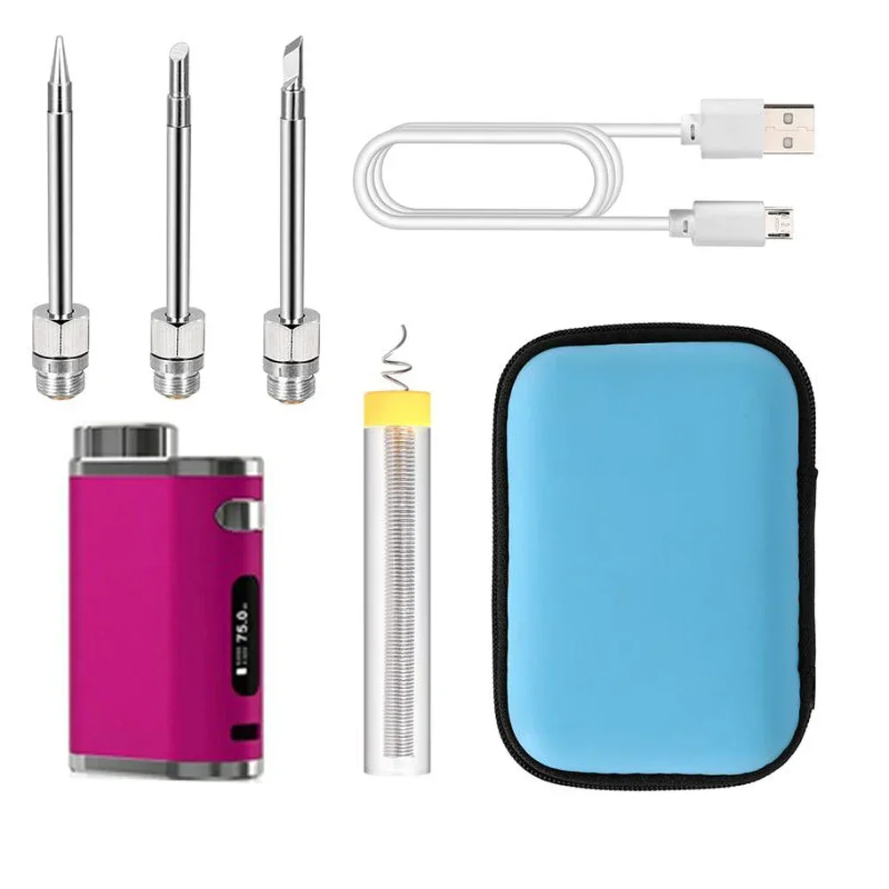 

2022 new portable rechargeable soldering iron USB wireless battery soldering iron 1W-75W high power adjustable