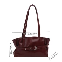 Sac à bandoulière grande capacité pour femmes, fourre-tout de banlieue, Simple, Vintage, transfrontalier, nouveau Style, Sensation polyvalente 6