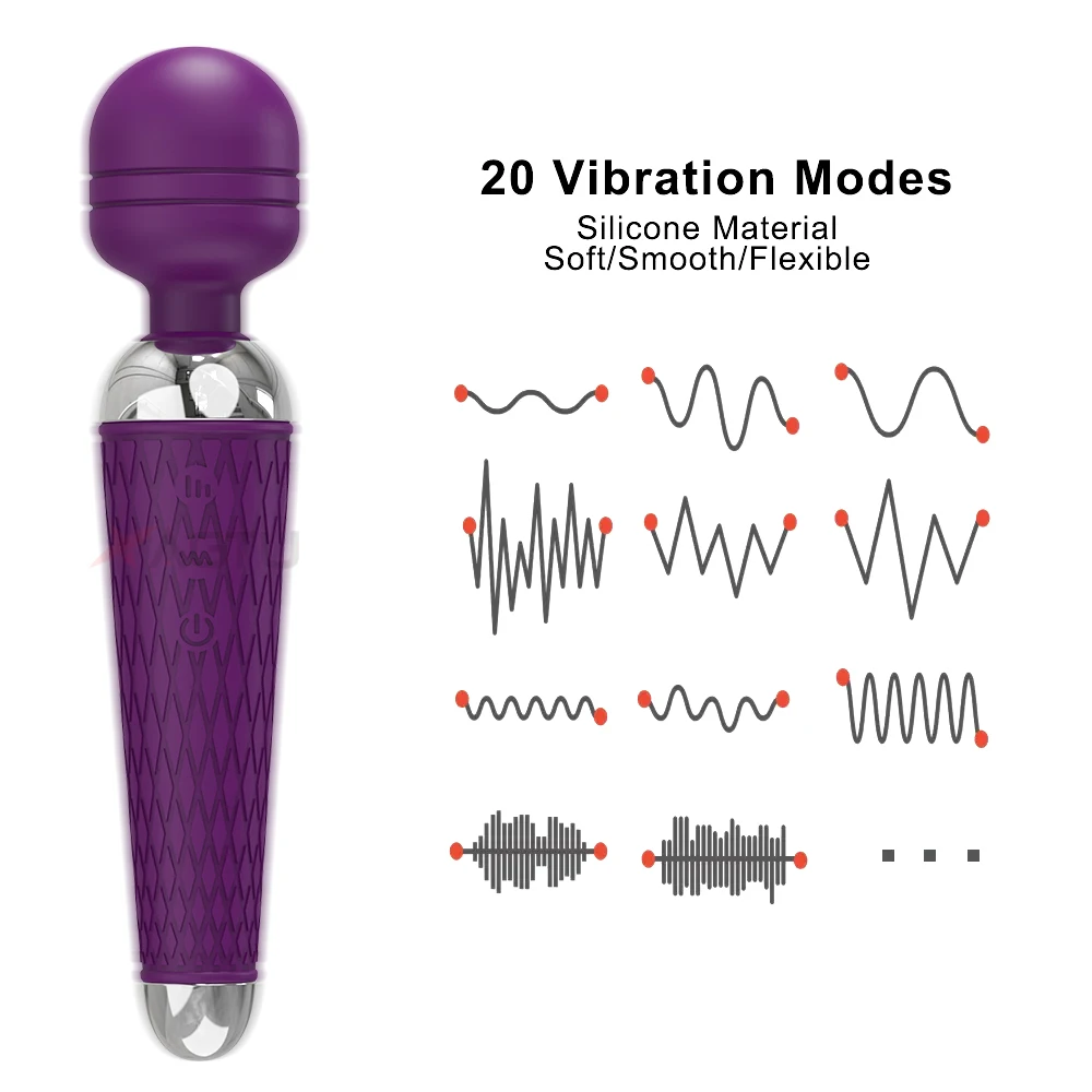 Female Sex Toys 20 Speeds Powerful AV Vibrator Magic-Wand Clitoris Stimulator G spot Massager Adult