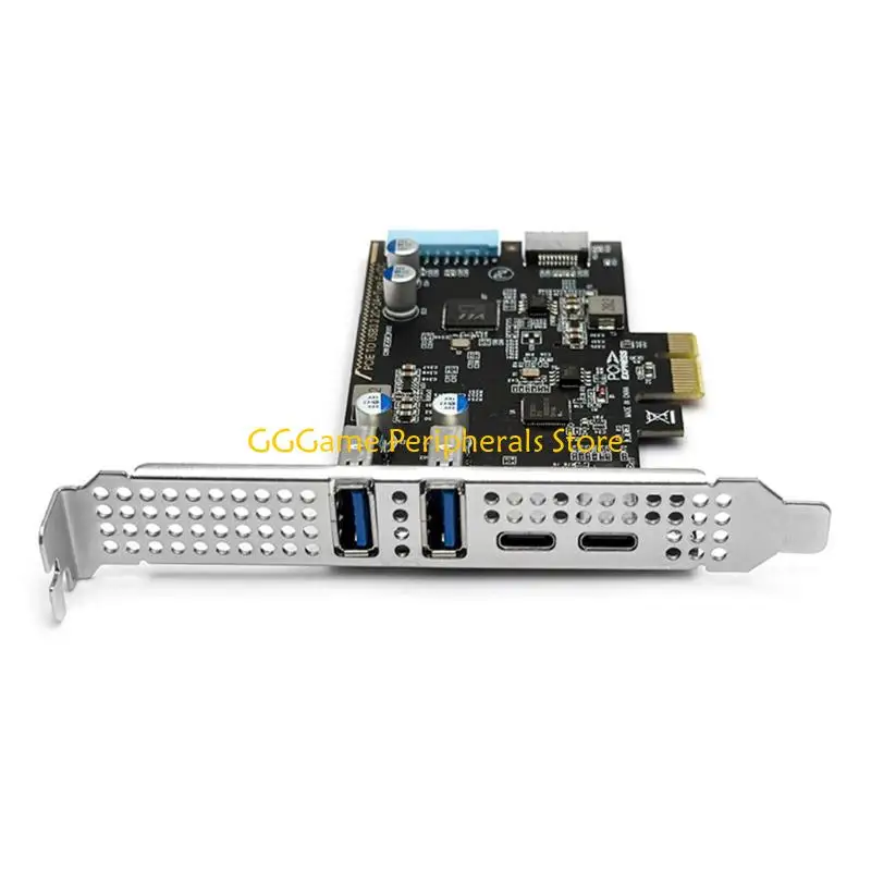 이중 USB 3.2 Gen1 Type C 포트 및 5Gbps 데이터 전송을 제공하는 U55B 효율적인 PCIe 카드