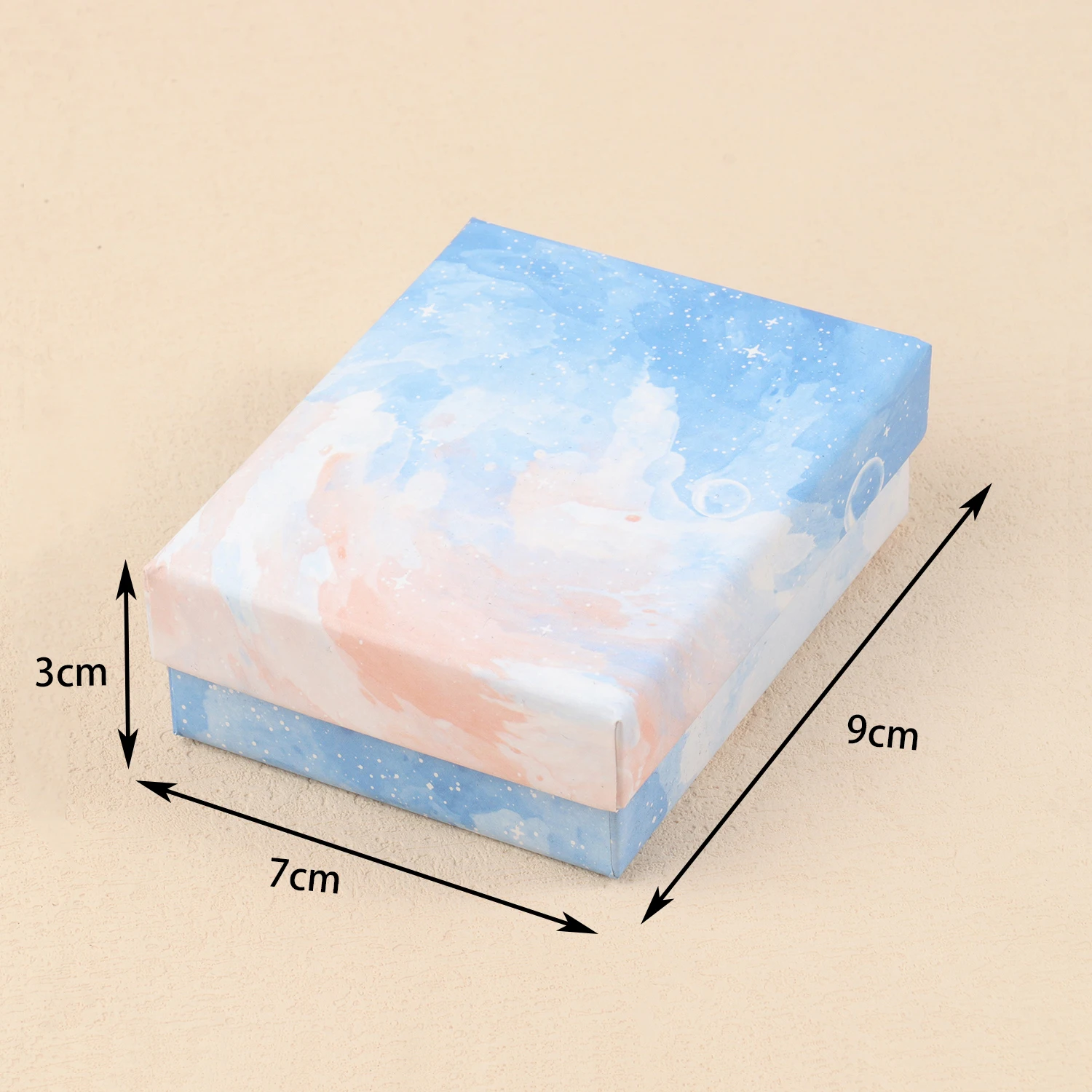 1pcs Blue Sky Gift Box Kraft Paper Display Couple Gift Box Gift Bags for Valentine's Day Earring Necklace Bracelet Accessories