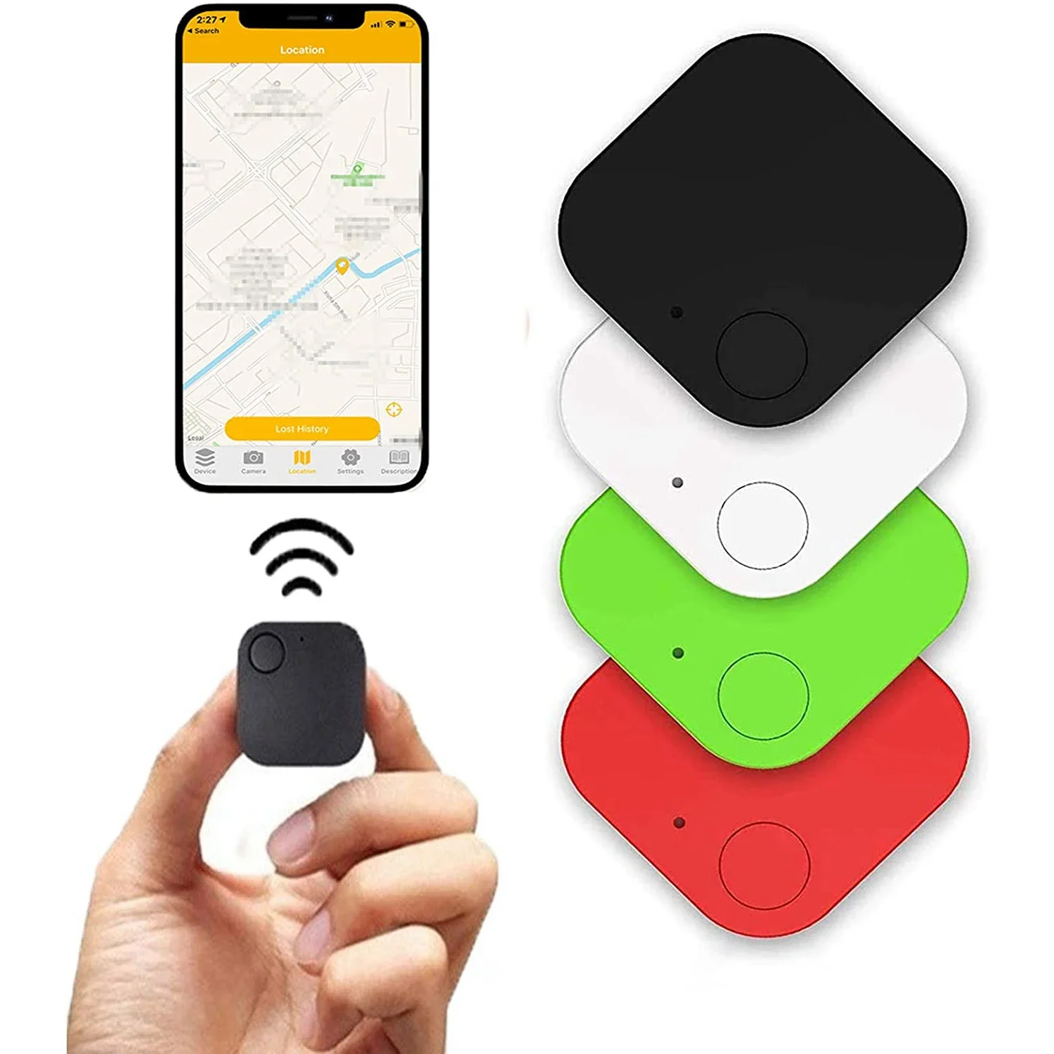 Mini Portatile Tracking Electronic Pet Dog Key Finder Pet Cat Tracker Posizione Smart Pet Wallet Items Tracker Allarme Anti-Smarrimento