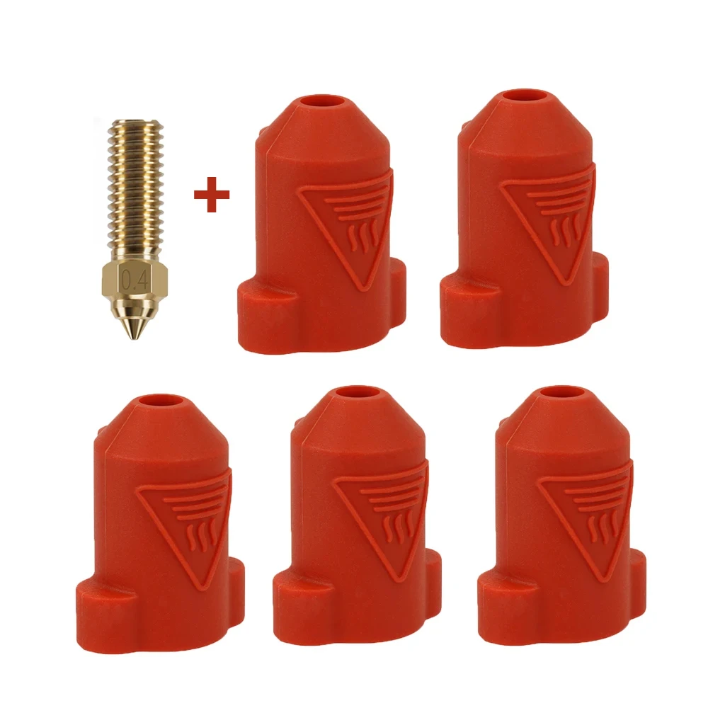 세라믹 히팅 블록용 실리콘 양말, 단열 실리콘 케이스, Creality K1/ K1Max, 0.4mm 깍지, 로트당 5 개