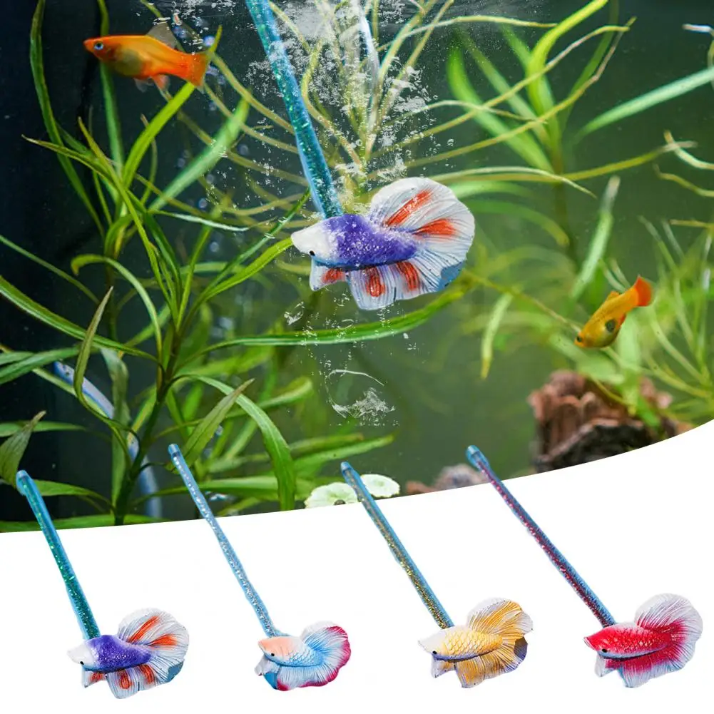 Durable Anti-break Artificial Bright Color Relieve Boredom Fish Training Teaser Wand Toy Betta Stick Interactive Play