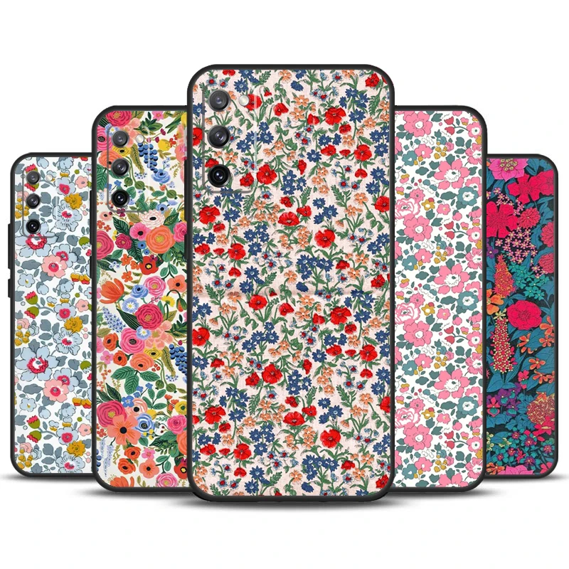 Cell Phone Clutch - Garden Party Cream - Black