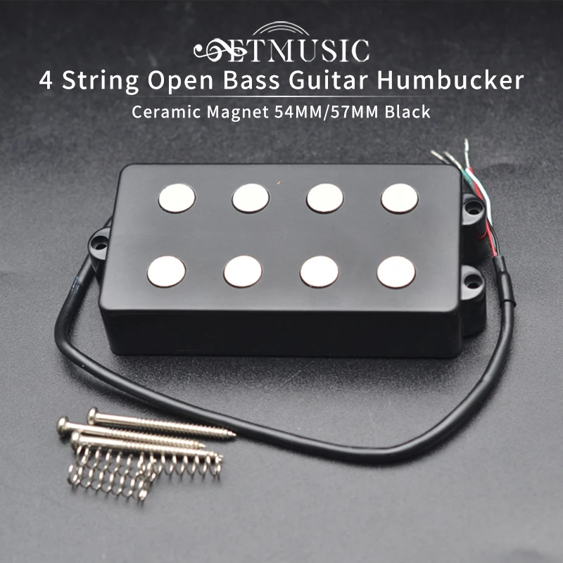 Open Bass Guitar Pickup 4 String Double Coil Humbucker Pickup Ceramic