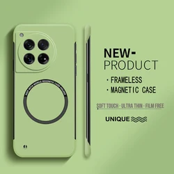 Ultra Thin Magnetic Frameless Matte Phone Case - Hard PC Protection Cover for Oneplus 13 (Light Green)