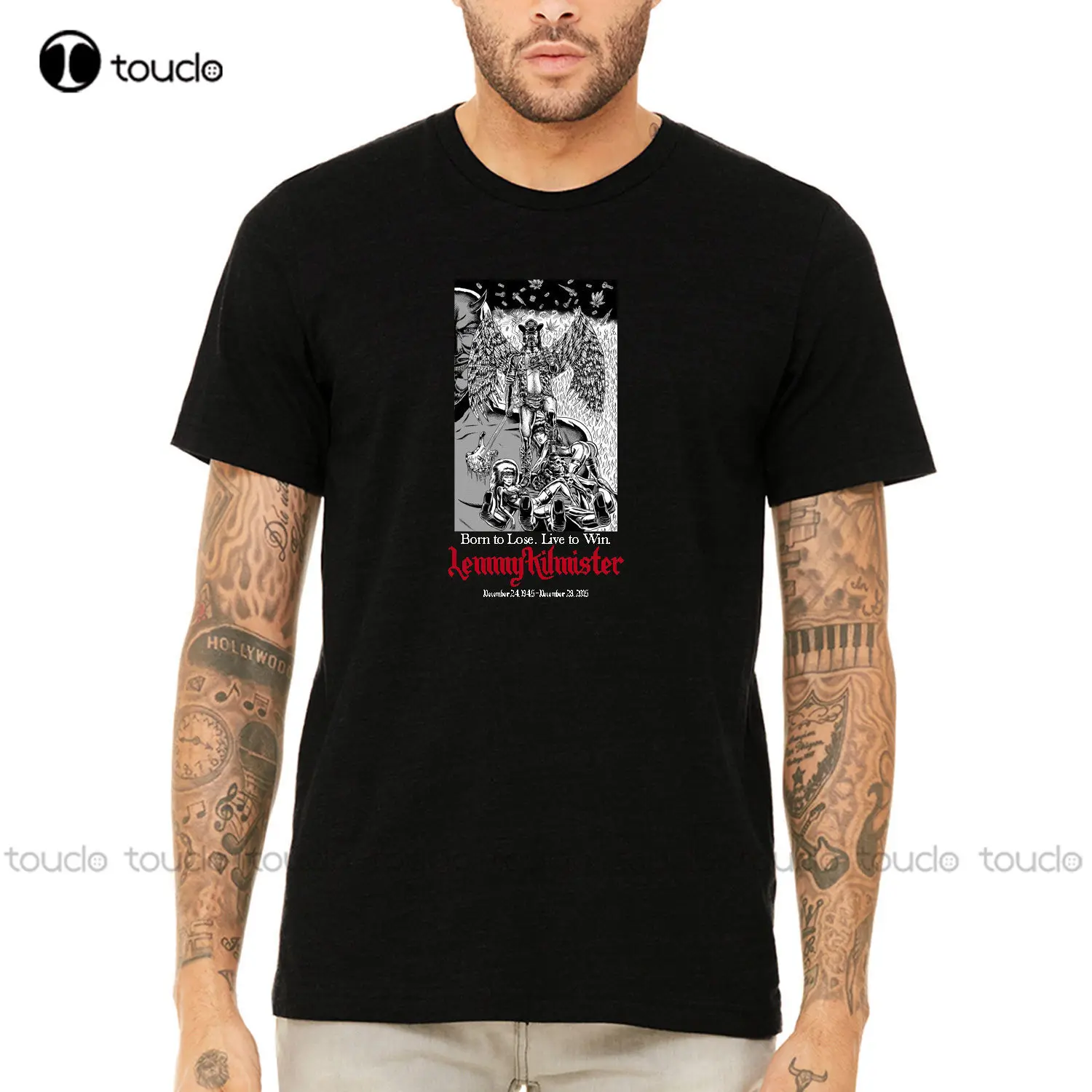 

Men'S T-Shirt Newest Kilmister Black and White Unisex Tribute T-Shirt Tee Base Shirt Custom aldult Teen unisex