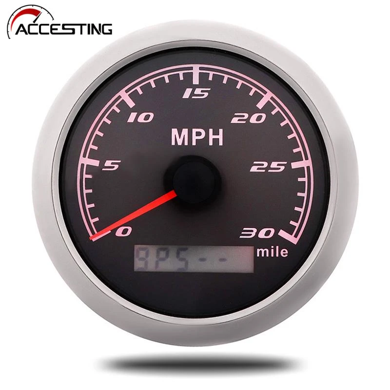 Universal Auto Mph Gps Speedometer Odometer 30Mph 60Mph 120Mph Speed Gauge  With Red Backlight Gps Antenna 9 32V|Đồng Hồ Vận Tốc| - Aliexpress