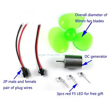 DIY สำหรับ Power Micro Motor Wind สำหรับรุ่นเครื่องกำเนิดไฟฟ้ากังหันไฟฟ้ารุ่นใบมีด 1