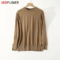 Men's 63.9% Silk 10.2% Cashmere Crew Neck everyday Long Sleeve Pullover Sweater Top Shirt LY006 1
