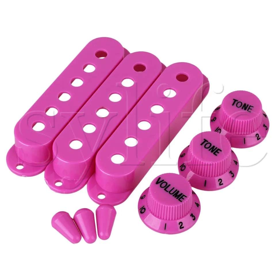 3xローズレッドプラスチック48/50/52シングルコイルピックアップカバー