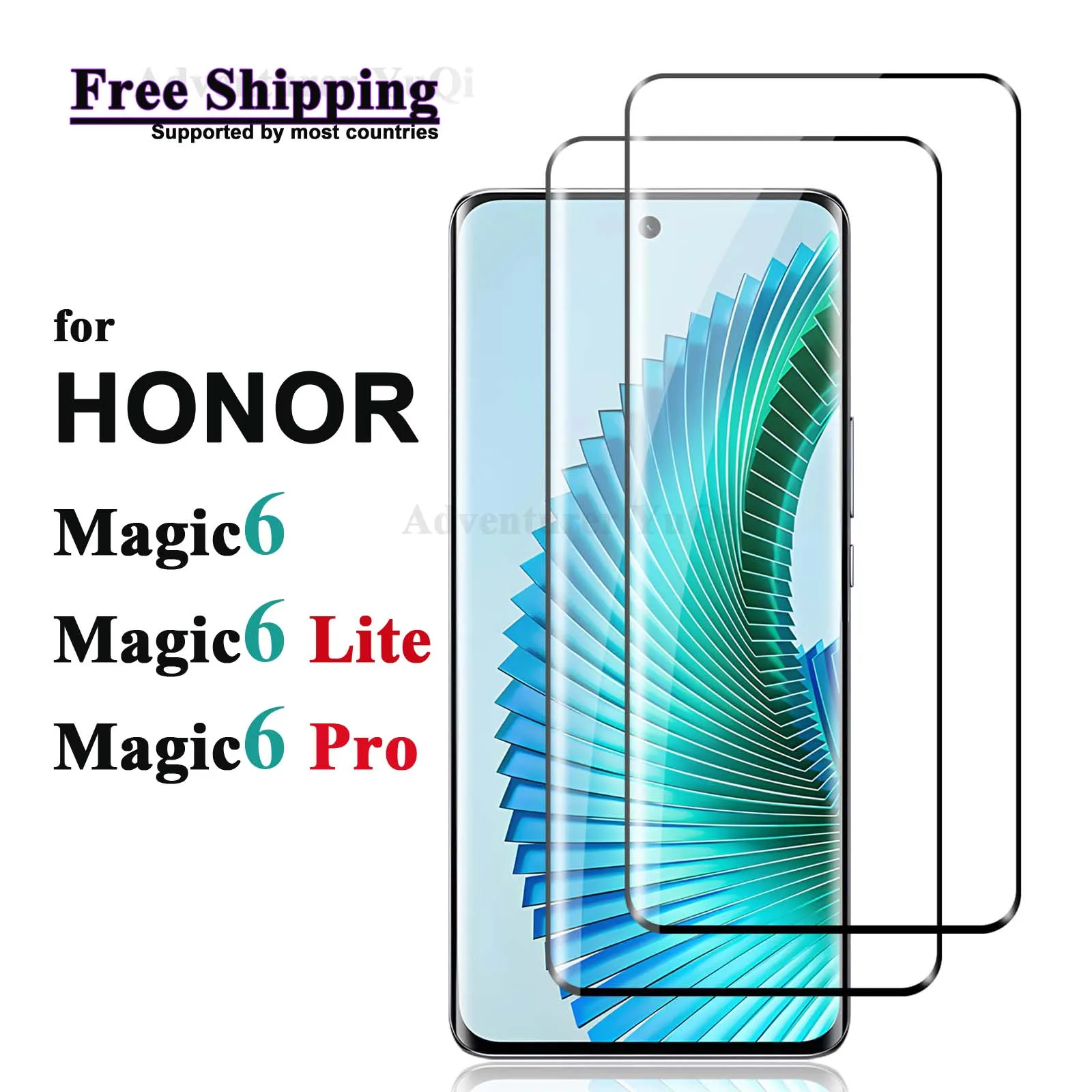 

Screen Protector for Honor Magi6 Pro Lite Tempered Glass 9H 3D Curved Protective Anti Scratch Fingerprint Scan Bubble free