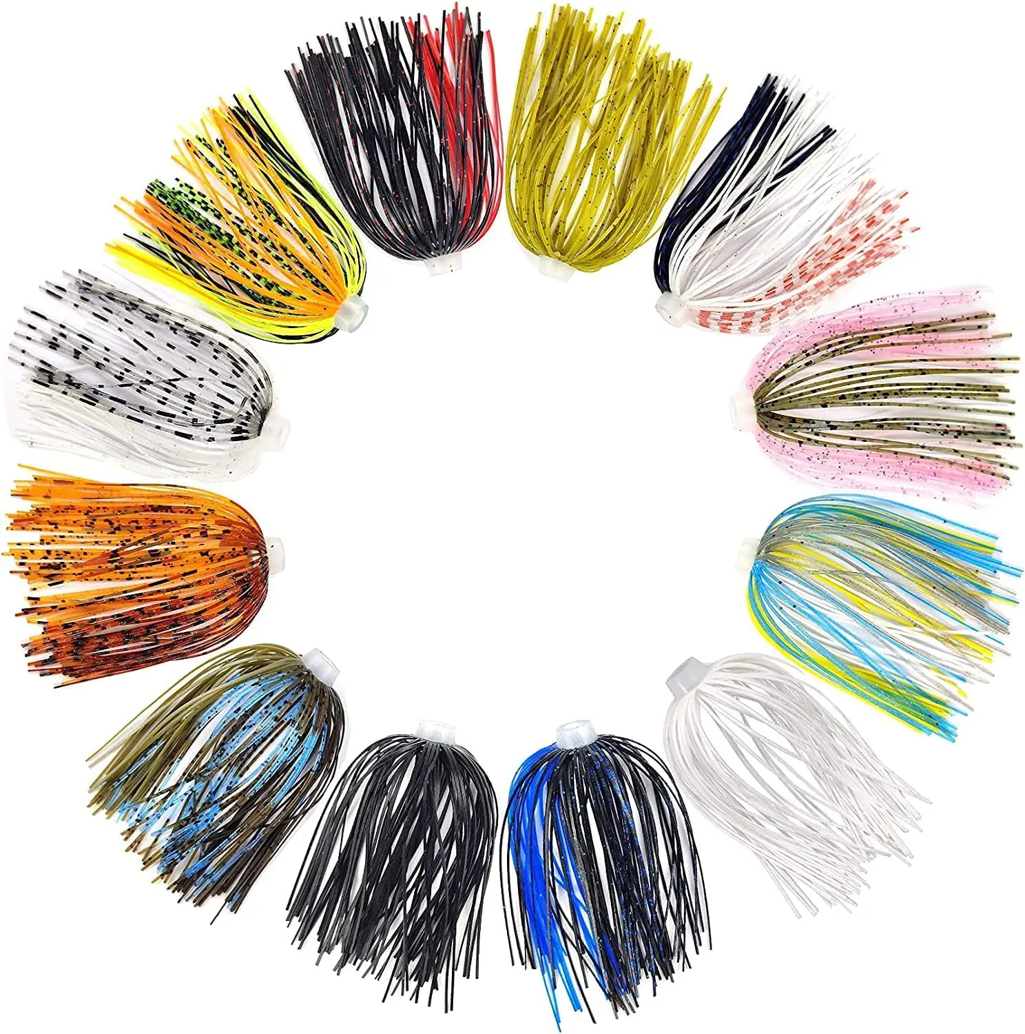 10-Pack Brown Silicone Skirt Tabs For Fishing Lures - T66 Size, Ideal For Spinnerbaits, Jigs, And Bass Tackle
