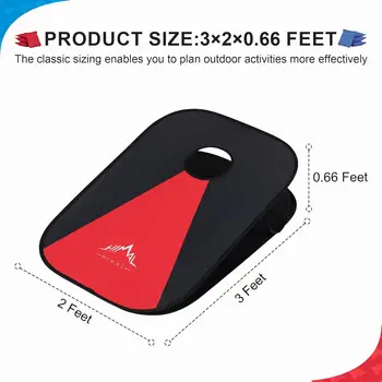 Collapsible Portable Corn Hole Boards With 8 Cornhole Bean Bags (3 X 2-Feet) 2