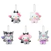 Sanrio Hello Kitty Plush Keychain Kuromi My Melody Anime Cartoon Angels Demons Plush Pendant Stuffed Toys Bag Decoration Gifts 1