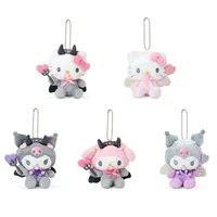 Sanrio Hello Kitty Plush Keychain Kuromi My Melody Anime Cartoon Angels Demons Plush Pendant Stuffed Toys Bag Decoration Gifts 1